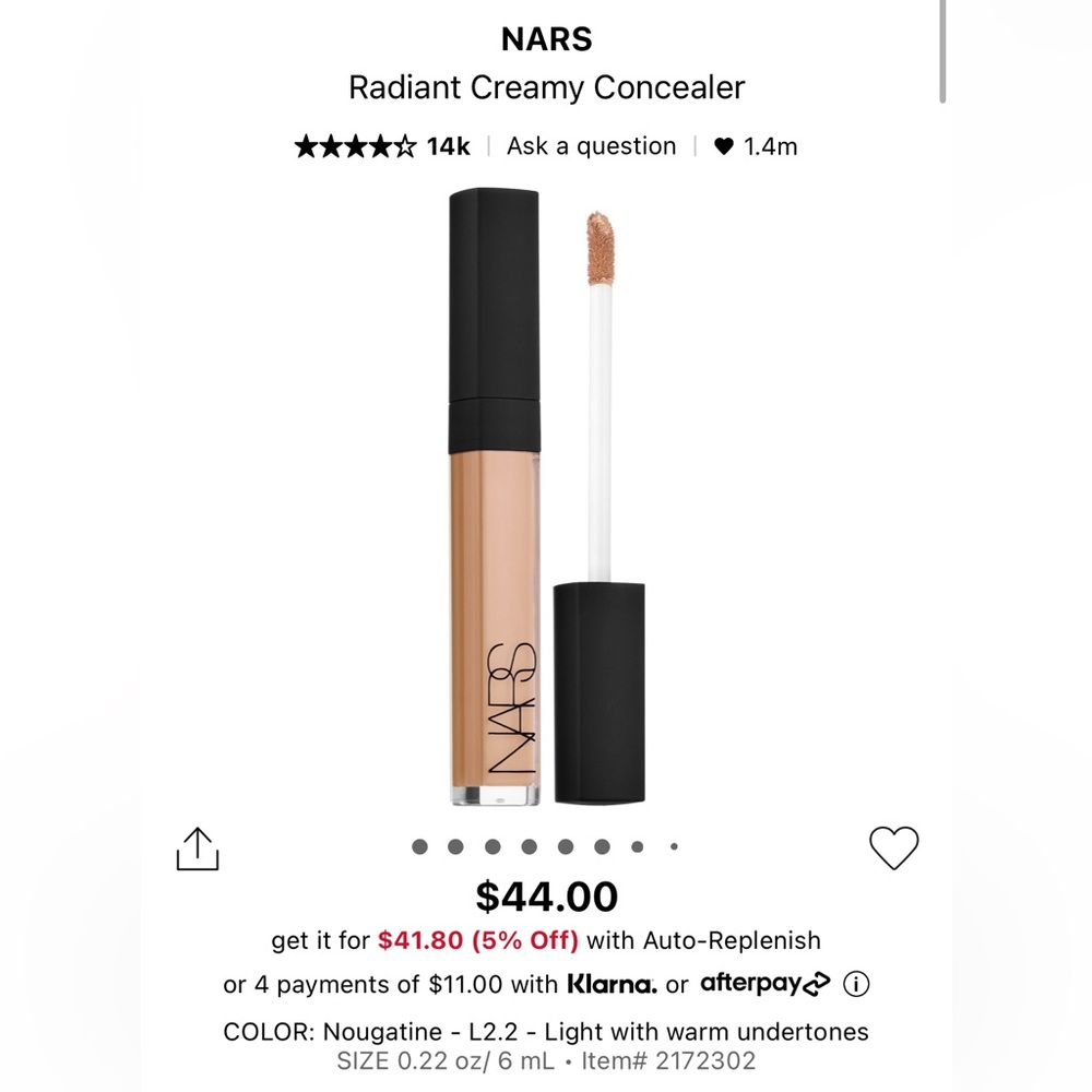 NARS - radiant concealer L2.2